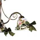 Candelabro de cerâmica artesanal de 3 ou 5 luzes com Passanastri - Nápoles Viadurini