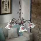 Candelabro de cerâmica artesanal de 3 ou 5 luzes com Passanastri - Nápoles Viadurini