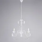 Lustre de 5 luzes em metal e cristal para uma iluminação dramática – Perla Viadurini