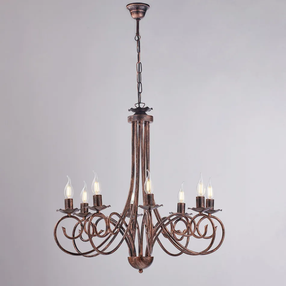 Lustre de cinco luzes em metal e vidro para uma iluminação equilibrada e difusa – Laguna Viadurini