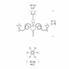 6 Lustre de vidro veneziano feito à mão leve, feito na Itália - Margherita Viadurini