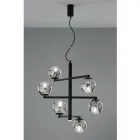 Lustre 6 Luzes em Metal Pintado com Difusores de Vidro - Lido Viadurini