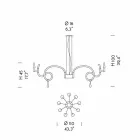 9 Lustre de vidro leve feito à mão em Veneza, feito na Itália - Bernadette Viadurini