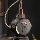 Cerâmica vintage de sino de candelabro e metal Angela Ferroluce Viadurini