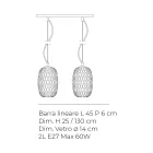 Lustre de vidro soprado à mão com duas ou três luzes, fabricado na Itália - Sibilla Viadurini
