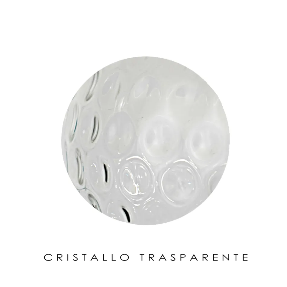 Lustre de vidro soprado à mão com duas ou três luzes, fabricado na Itália - Sibilla Viadurini