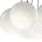 Lustre Althea de sete luzes em vidro polido ou acetinado, fabricado na Itália. Viadurini