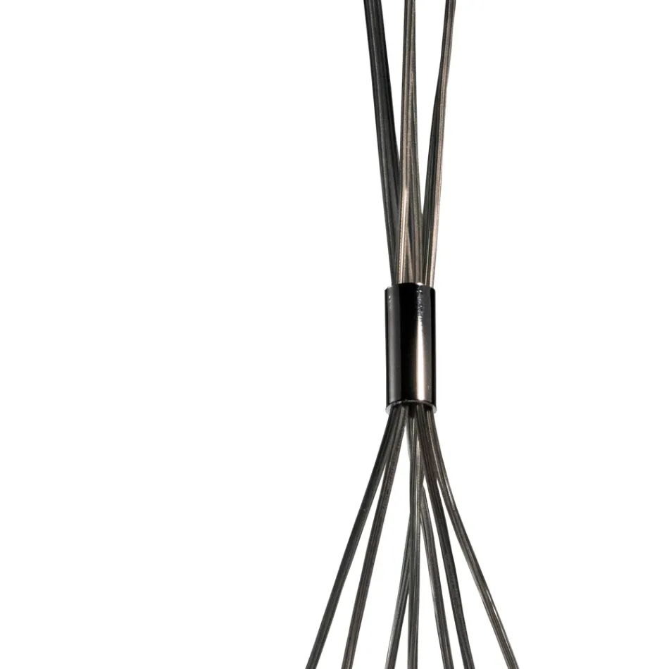 Lustre Althea de sete luzes em vidro polido ou acetinado, fabricado na Itália. Viadurini