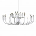 Lustre Suspenso com 16 ou 32 Luzes em Alumínio Branco ou Preto - Alviso