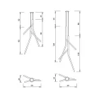 Lustre de Suspensão com Roseta Simples em Madeira Made in Italy - Orlov Viadurini