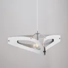 Luminária pendente Apus em metal cromado branco prateado. Viadurini