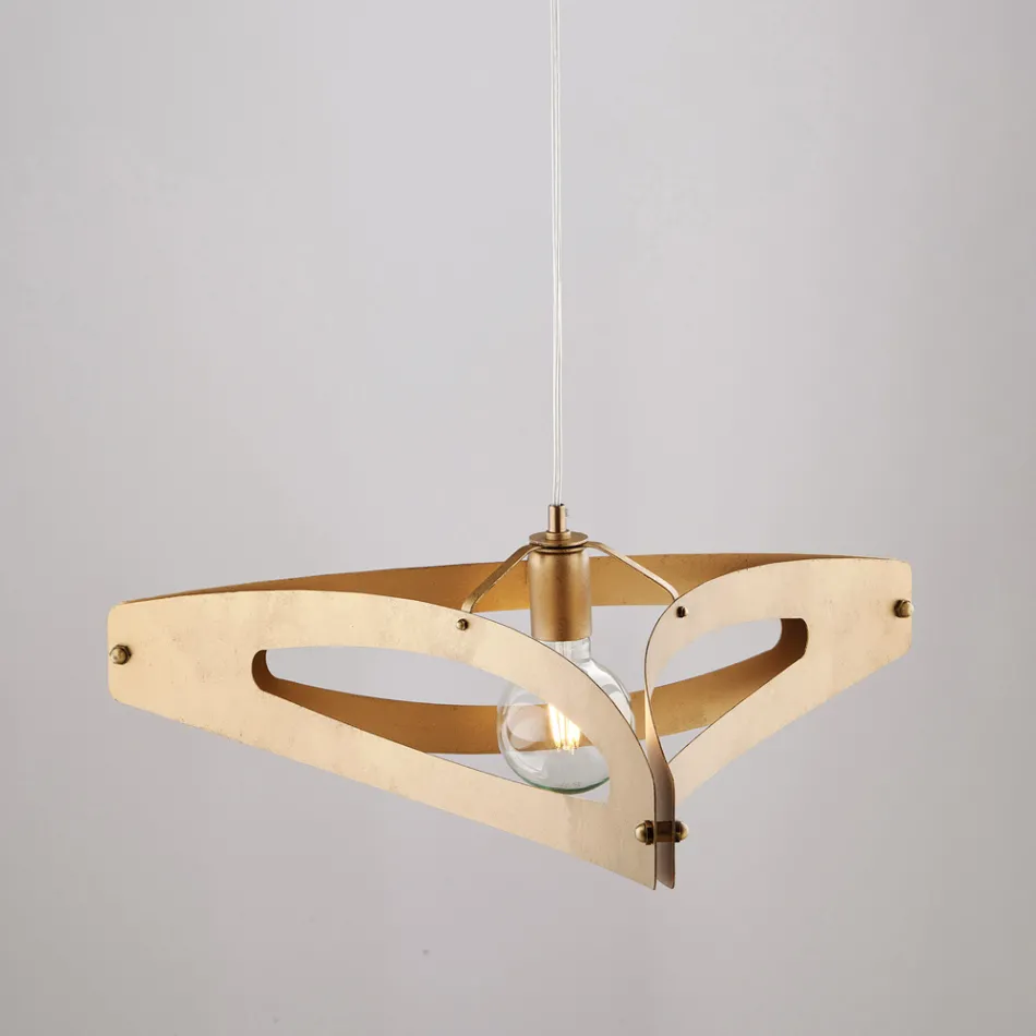 Luminária pendente Apus em metal cromado branco prateado. Viadurini