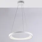 Voyager - Luminária pendente de metal branca, cromada e prateada para interiores. Viadurini