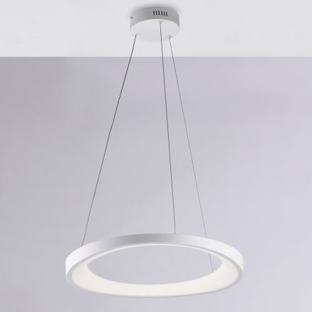 Voyager - Luminária pendente de metal branca, cromada e prateada para interiores. Viadurini