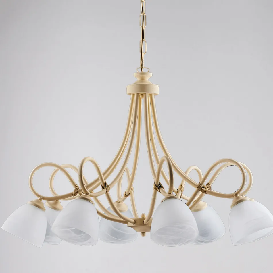 Luminária pendente interna Cosmo em metal preto e vidro Viadurini