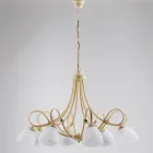 Luminária pendente interna Cosmo em metal preto e vidro Viadurini