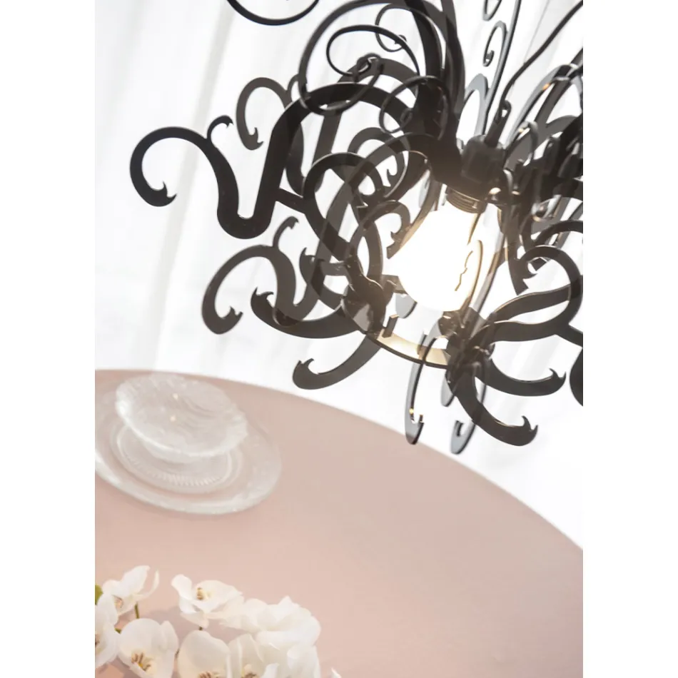 Lustre Suspenso em Plexiglass Branco ou Preto Reciclável - Sancho Viadurini