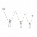 Jayda handcrafted lustre suspenso com três holofotes por Ferroluce
