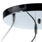 Lustre de três luzes com barra circular em vidro soprado, fabricado na Itália - Soffio Viadurini