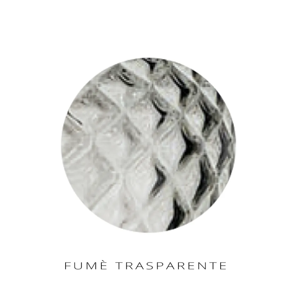 Lustre grande de três luzes descentrado em vidro soprado, fabricado na Itália - Elisia Viadurini