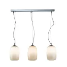 Lustre veneziano de três luzes em vidro soprado, fabricado na Itália - Soffio Viadurini