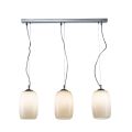 Lustre veneziano de três luzes em vidro soprado, fabricado na Itália - Soffio