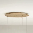 Lustre suspenso de metal pintado de ouro com 8 luzes LED - cedro Viadurini