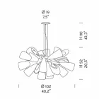 Lustre Artesanal com 21 Luzes em Vidro Veneziano, Fabricado na Itália - Diamonique Viadurini