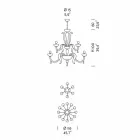 Lustre de 18 luzes feito à mão em vidro de Veneza, feito na Itália - Regina Viadurini