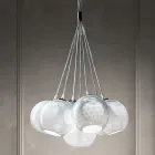 Lustre feito à mão em vidro e metal de Veneza - Bolle Balloton Viadurini