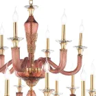 Candelabro Clássico 18 Luzes em Vidro Artesanal e Cristais - Magrena Viadurini