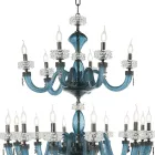 Lustre Clássico 30 Luzes em Vidro Artesanal de Luxo Italiano - Salina Viadurini