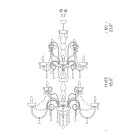 Clássico lustre 36 luzes em vidro de Veneza feito na Itália - florentino Viadurini