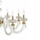 Candelabro Clássico 8 Luzes em Vidro Artesanal de Luxo Italiano - Salina Viadurini
