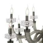 Candelabro Clássico 8 Luzes em Vidro Artesanal de Luxo Italiano - Salina Viadurini