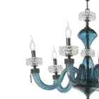 Candelabro Clássico 8 Luzes em Vidro Artesanal de Luxo Italiano - Salina Viadurini