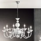 Lustre Luxo Italiano de Vidro Feito à Mão 8 Luzes - Consciente Viadurini