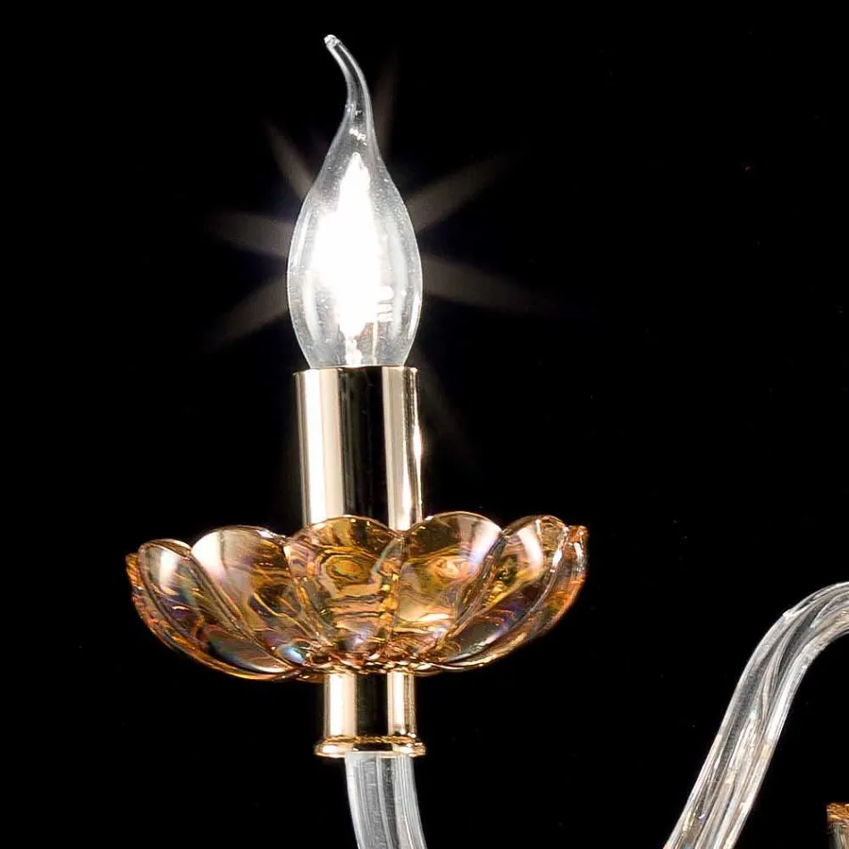 Lustre de cristal clássico com 3 luzes Belle, made in Italy Viadurini