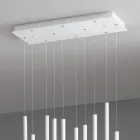 Lustre com 10 Luzes LED em Metal Pintado e Cabos Ajustáveis - Larch Viadurini