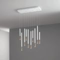 Lustre com 10 Luzes LED em Metal Pintado e Cabos Ajustáveis - Larch