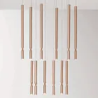 Lustre com 12 Luzes LED em Metal Pintado e Cabos Ajustáveis - Larch Viadurini