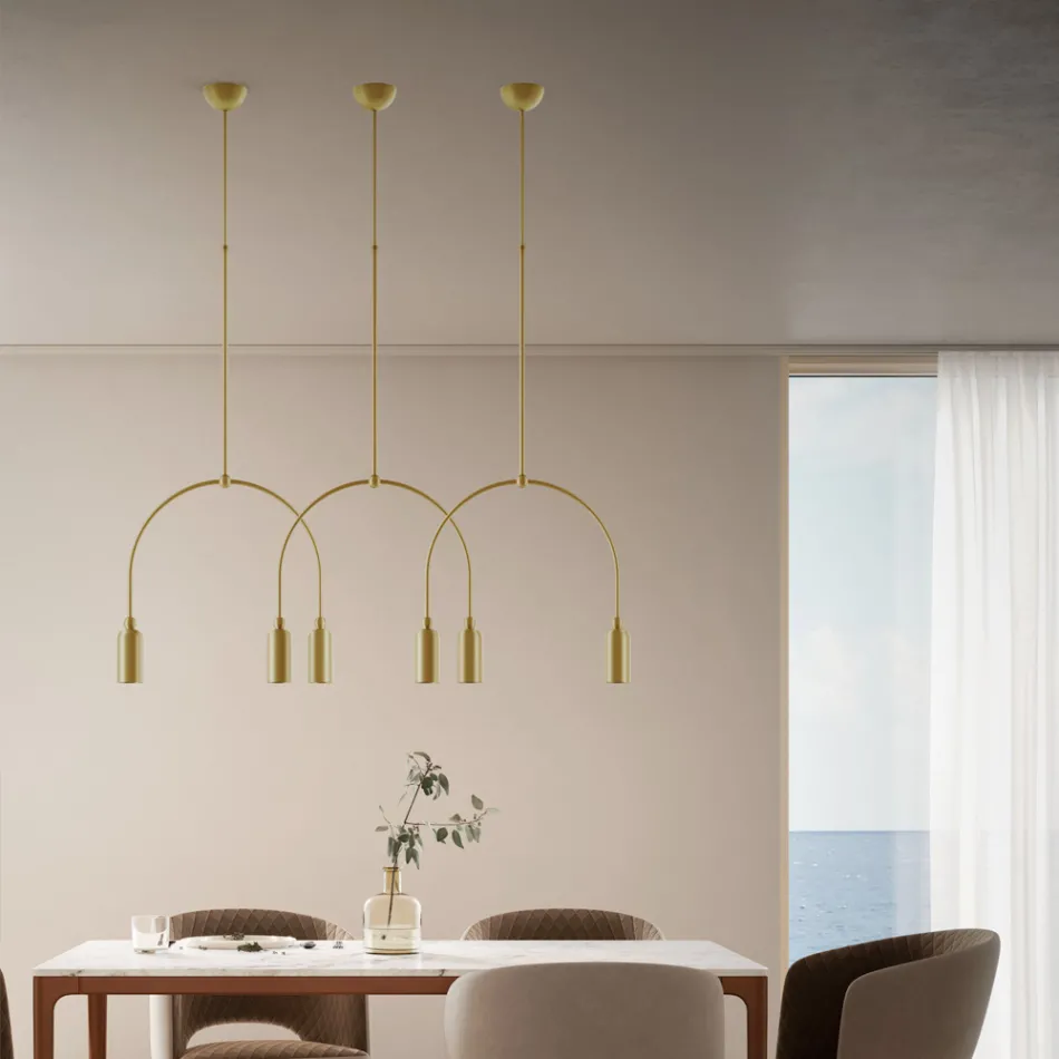 Lustre com 2 Luzes em Diferentes Acabamentos Fabricado na Itália - Senhora Viadurini