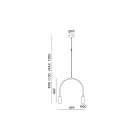 Lustre com 2 Luzes em Diferentes Acabamentos Fabricado na Itália - Senhora Viadurini