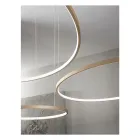 Lustre com 2 ou 3 Luzes LED Roronde Horizontais em Metal Pintado - Mulberry Viadurini