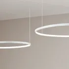 Lustre com 2 ou 3 Luzes LED Roronde Horizontais em Metal Pintado - Mulberry Viadurini