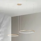Lustre com 2 ou 3 Luzes LED Roronde Horizontais em Metal Pintado - Mulberry Viadurini