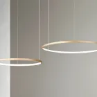 Lustre com 2 ou 3 Luzes LED Roronde Horizontais em Metal Pintado - Mulberry Viadurini