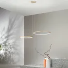 Lustre com 2 ou 3 Luzes LED Roronde Horizontais em Metal Pintado - Mulberry Viadurini