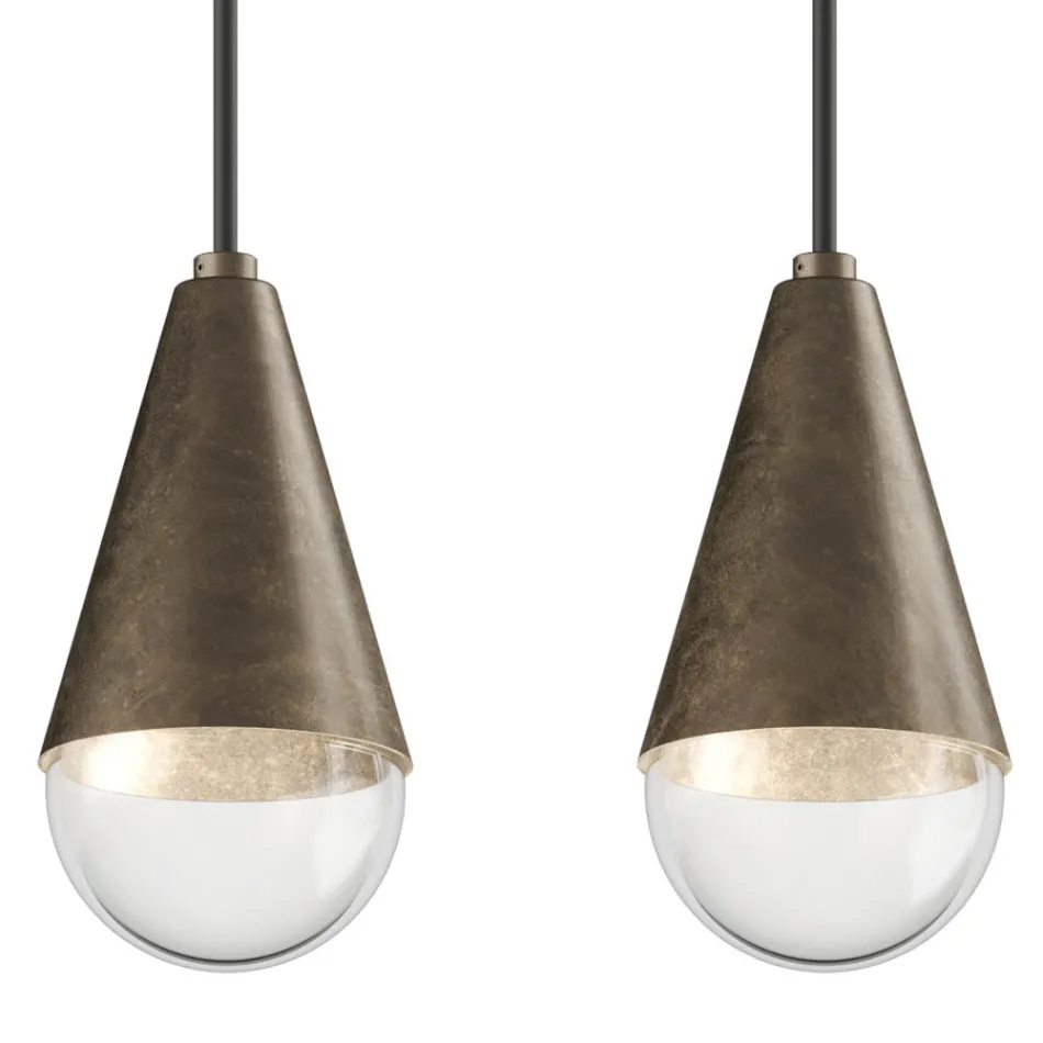 Lustre com 5 Luzes em Ferro e Vidro Fabricado na Itália - Nublado Viadurini