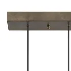 Lustre com 5 Luzes em Ferro e Vidro Fabricado na Itália - Nublado Viadurini